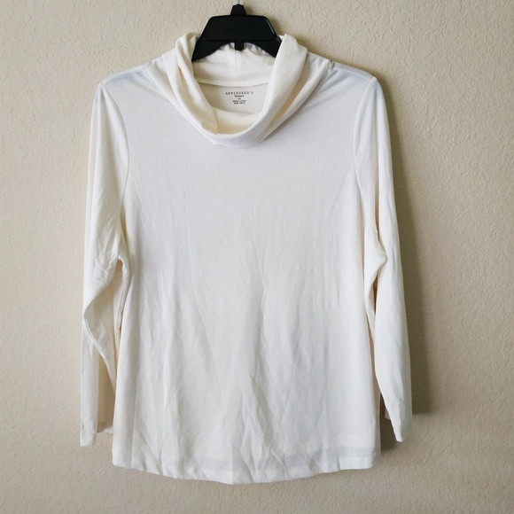 Appleseed's Tops - NWOT Appleseed's Ivory Cowlneck Shirt - Size 1X